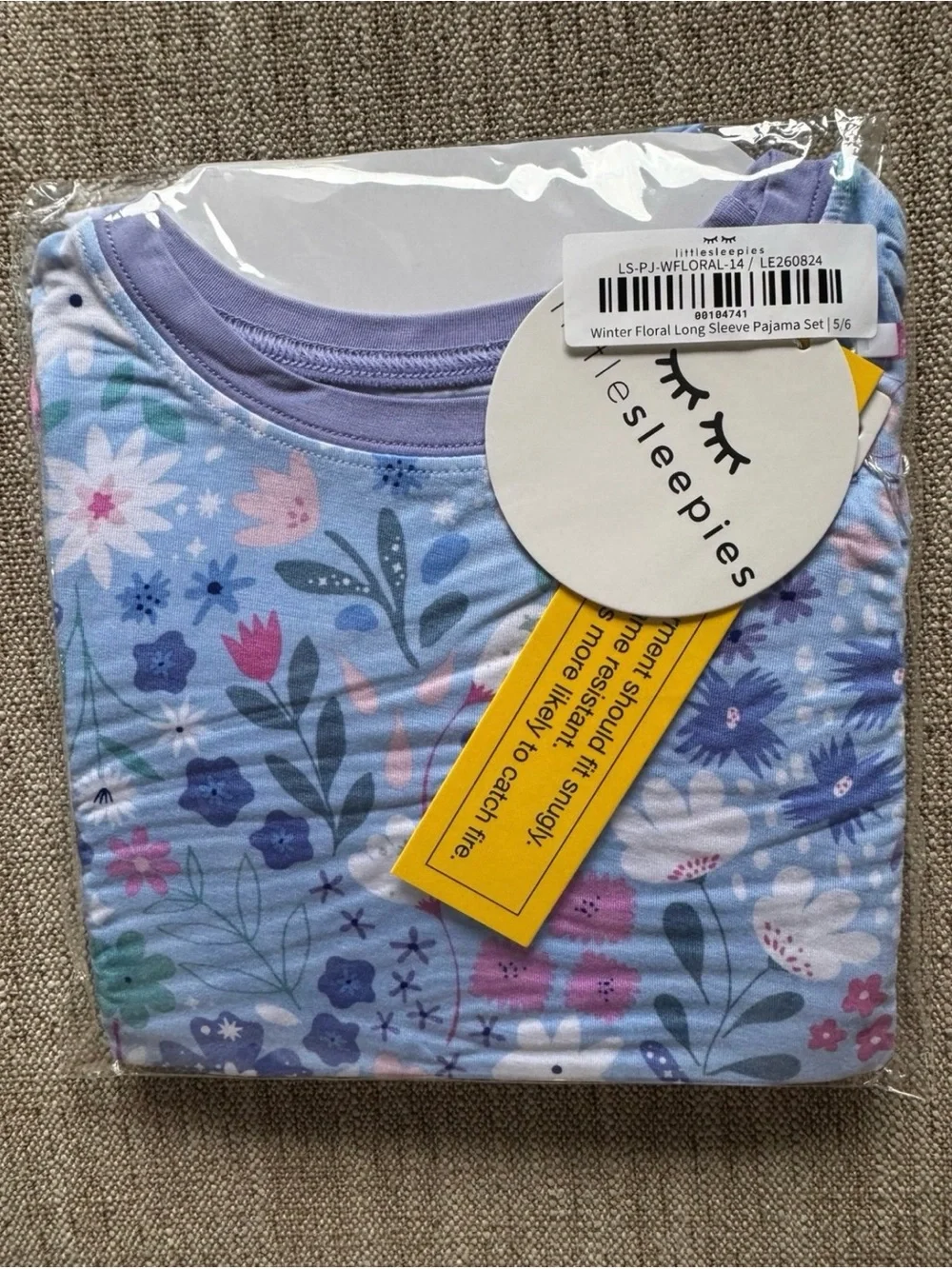 Little Sleepies Magical Meadow Winter Floral Two-Piece Pajama Set 5/6